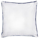 zoeppritz Absolute Kissenbezug, Farbe weiss mit blau, Material Baumwolle Perkal in Groesse 65x65