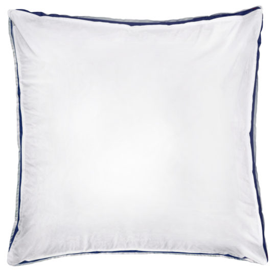 zoeppritz Absolute Kissenbezug, Farbe weiss mit blau, Material Baumwolle Perkal in Groesse 65x65