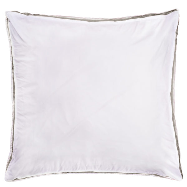 zoeppritz Absolute Kissenbezug, Farbe weiss mit braun, Material Baumwolle Perkal in Groesse 70x90
