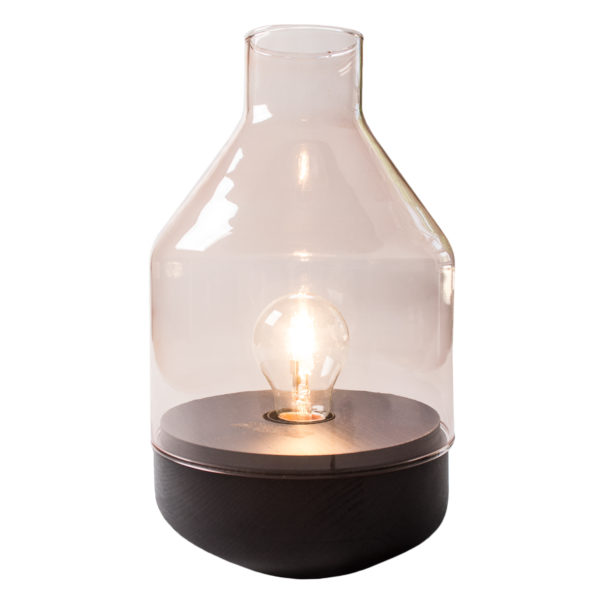 zoeppritz Tischlampe Glas Belly, rosa
