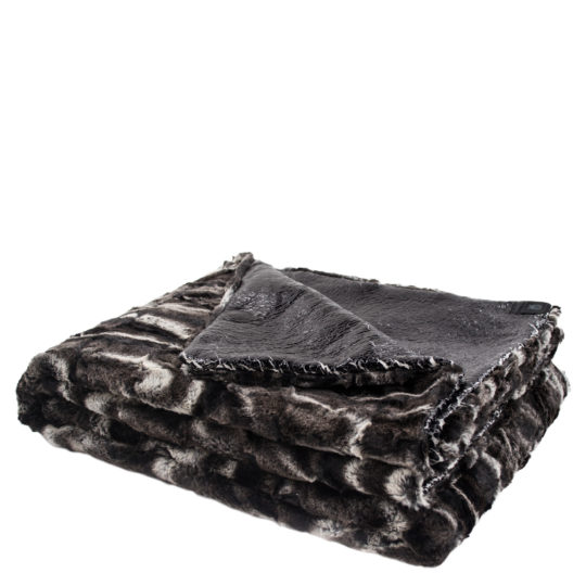 zoeppritz Reborn Crack Plaid, schwarz, Material Polyester Kunstfell in Groesse 140x200