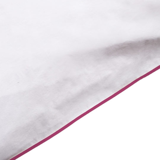 zoeppritz White Bettbezug, Farbe weiss mit rot, Material Baumwolle Perkal in Groesse 135x200
