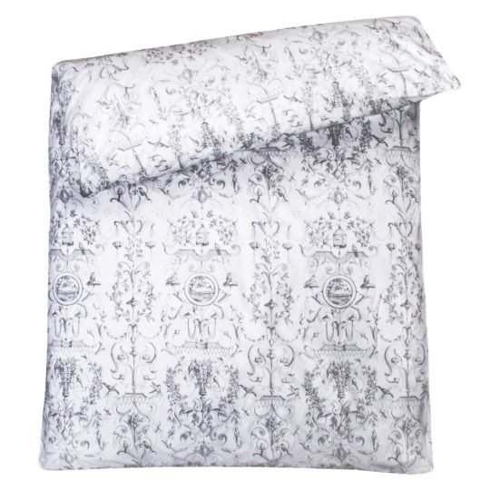 zoeppritz Scribble Bettbezug, Farbe weiss mit Muster Material Baumwolle in Groesse 135-140x200