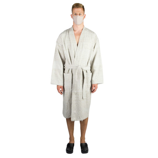 Stoffmaske wiederverwendbar Responsibility, Material Polyester Elasthan, hellbraun-beige