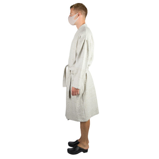 Stoffmaske wiederverwendbar Responsibility, Material Polyester Elasthan, hellbraun-beige