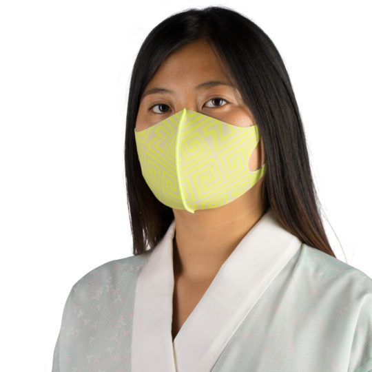 face mask reusable responsibility, acid green