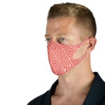 Stoffmaske wiederverwendbar Responsibility, Material Polyester Elasthan, rotorange-beige