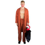 Stoffmaske wiederverwendbar Responsibility, Material Polyester Elasthan, rotorange-beige