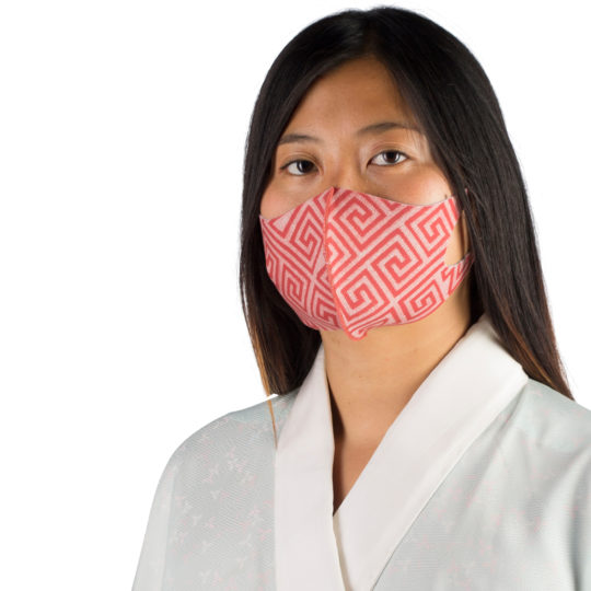 Stoffmaske wiederverwendbar Responsibility, Material Polyester Elasthan, rotorange-beige