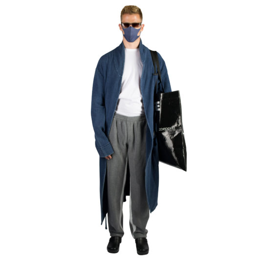 face mask reusable responsibility, royal blue - military green