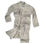 Bathrobe for men and women in l-xl, black, cotton, zoeppritz Sunny Leg