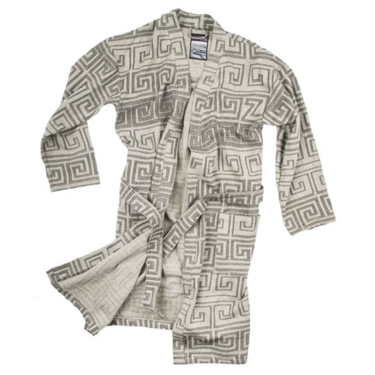 Bathrobe for men and women in l-xl, black, cotton, zoeppritz Sunny Leg