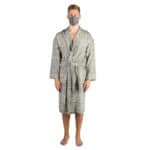 Bathrobe for men and women in l-xl, black, cotton, zoeppritz Sunny Leg