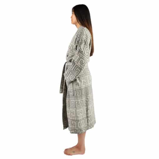 Bathrobe for women and men in s-m, black, cotton, zoeppritz Sunny Leg