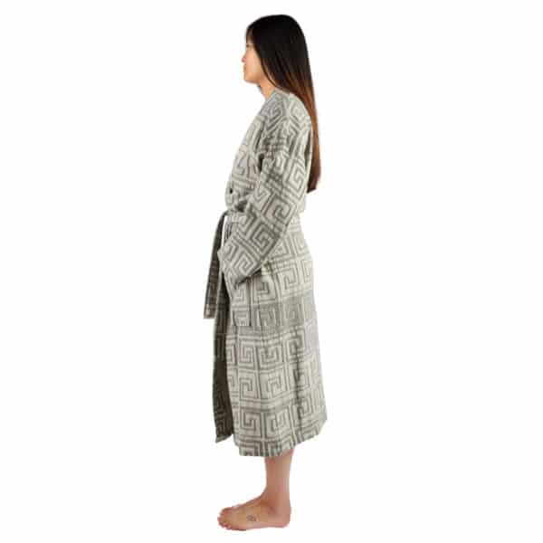 Bathrobe for women and men in s-m, black, cotton, zoeppritz Sunny Leg