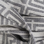 Bademantel fuer Damen und Herren in S-M, schwarz-beige aus Baumwolle, zoeppritz Sunny Leg