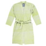 Bathrobe for women and men in s-m, acid green, cotton, zoeppritz Sunny Leg