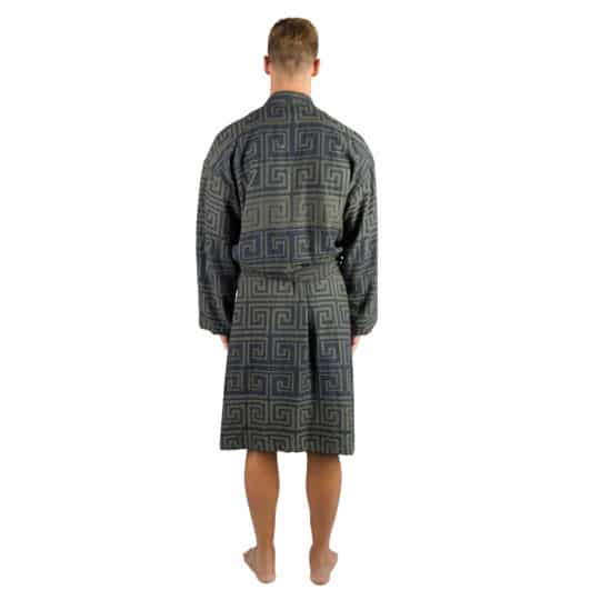 Bademantel fuer Herren und Damen in L-XL, jaegergruen aus Baumwolle, zoeppritz Sunny Leg