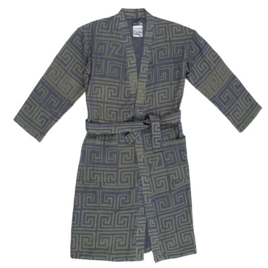 Bathrobe for men and women in l-xl, huntergreen, cotton, zoeppritz Sunny Leg