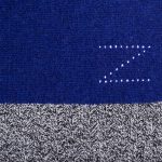 Scarf from cashmere, royal blue in 110x155cm, zoeppritz Hot Block