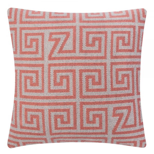 Kissen aus merino wolle und kaschmir, koralle in 45x45cm, zoeppritz, legacy