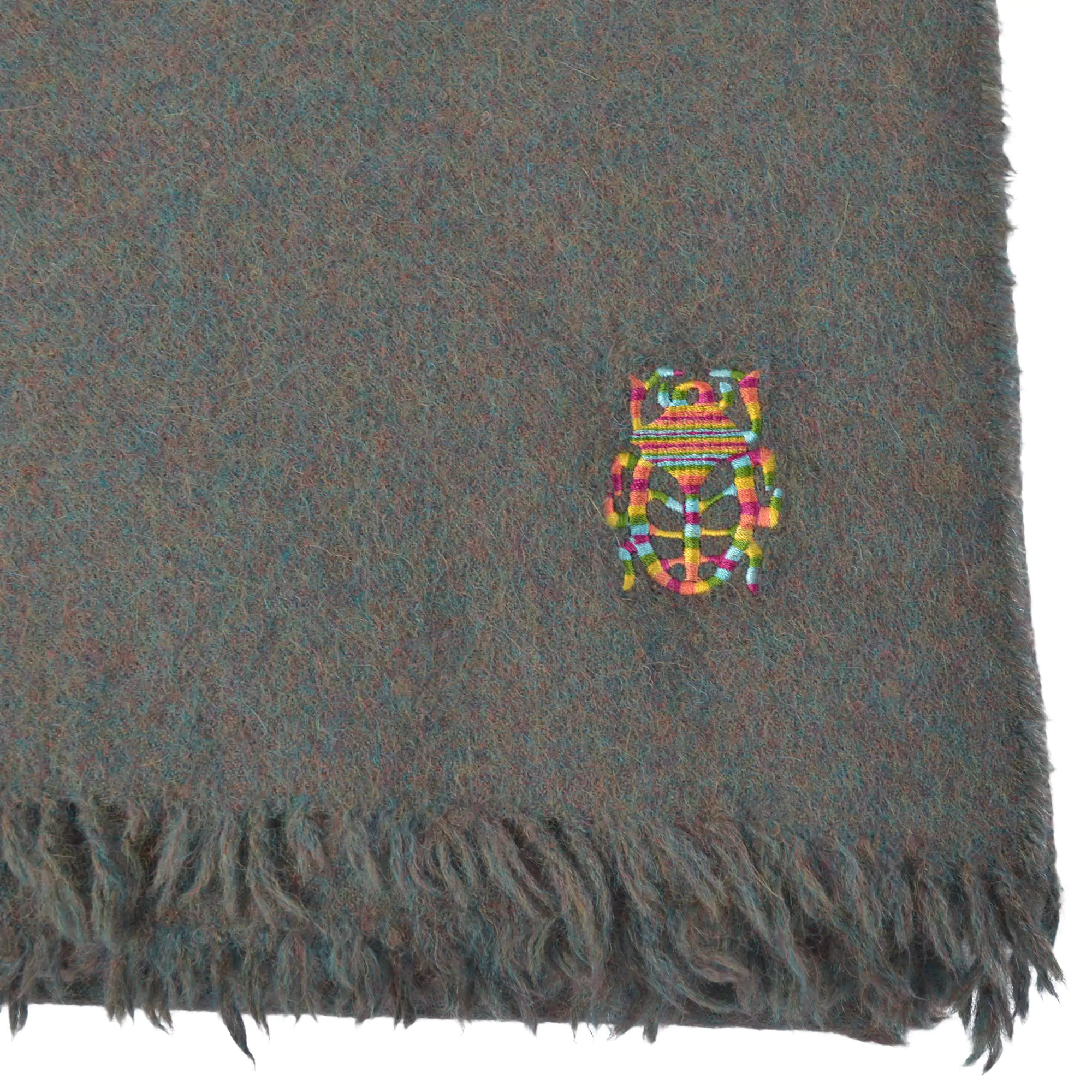 Blanket from alpaca, blue fern in 130x180cm, zoeppritz Mad Attitude  Blanket from alpaca, blue fern in 130x180cm, zoeppritz Mad Attitude