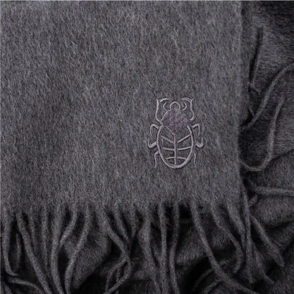 Blanket from cashmere, medium grey in 130x180cm, zoeppritz Classic Cashmere