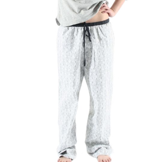 zoeppritz Sleepy Jag Schlafanzug Hose, Farbe weiss schwarz, Material Baumwolle, in Groesse XL