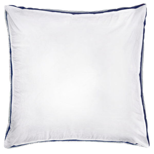 zoeppritz Absolute Kissenbezug, Farbe weiss mit blau, Material Baumwolle Perkal in Groesse 65x65