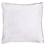 zoeppritz Absolute Kissenbezug, Farbe weiss mit braun, Material Baumwolle Perkal in Groesse 70x90