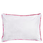 zoeppritz Absolute Kissenbezug, Farbe weiss mit rot, Material Baumwolle Perkal in Groesse 60x80