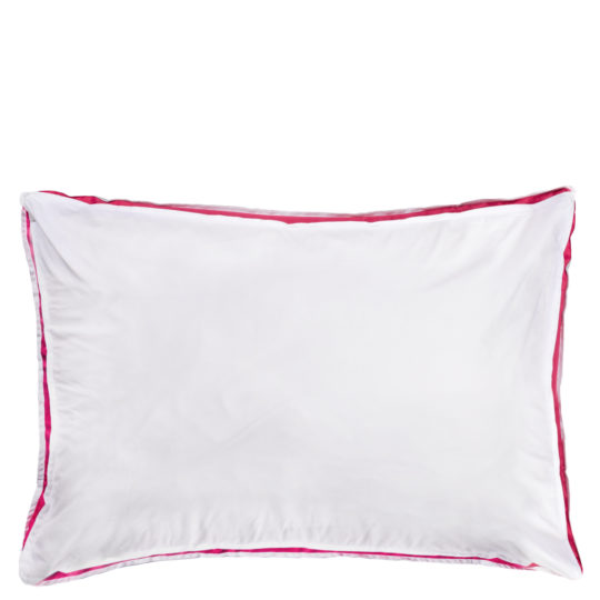 zoeppritz Absolute Kissenbezug, Farbe weiss mit rot, Material Baumwolle Perkal in Groesse 60x80