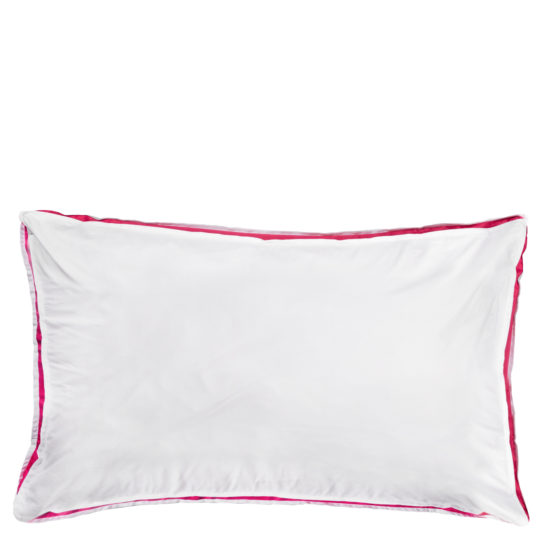 zoeppritz Absolute Kissenbezug, Farbe weiss mit rot, Material Baumwolle Perkal in Groesse 50x80