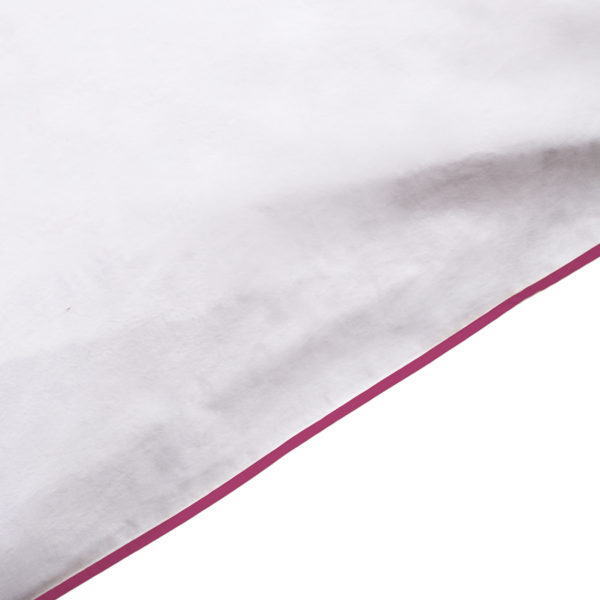 zoeppritz White Bettbezug, Farbe weiss mit rot, Material Baumwolle Perkal in Groesse 135x200