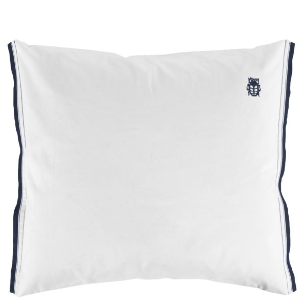 zoeppritz White Kissenbezug, Farbe weiss mit blau, Material Baumwolle Perkal in Groesse 70x90