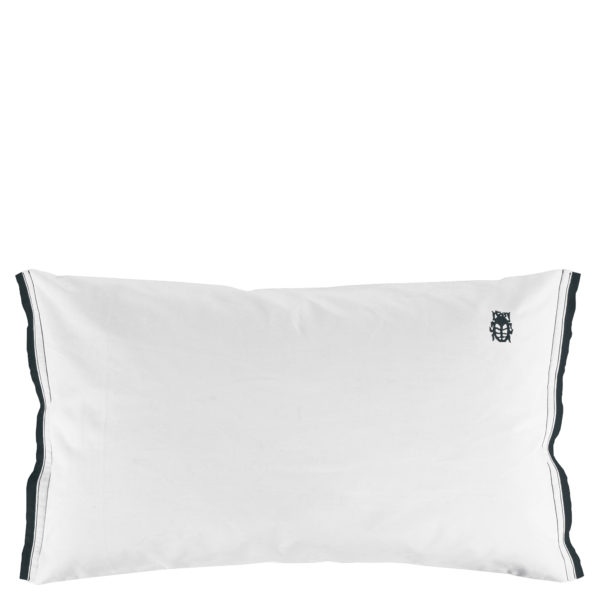 zoeppritz White Kissenbezug, Farbe weiss mit schwarz, Material Baumwolle Perkal in Groesse 40x80