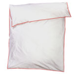 zoeppritz White Bettbezug, Farbe weiss mit rot, Material Baumwolle Perkal in Groesse 220x210