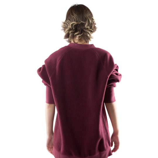 zoeppritz Soft Sweater, Farbe weinrot, Material Fleece in Groesse S