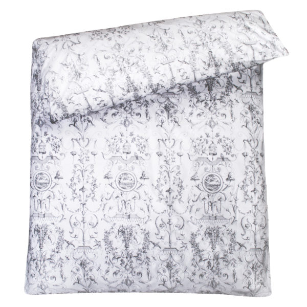 zoeppritz Scribble Bettbezug, Farbe weiss mit Muster Material Baumwolle in Groesse 135-140x200