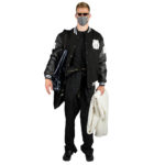Stoffmaske wiederverwendbar Responsibility, Material Polyester Elasthan, schwarz