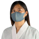Stoffmaske wiederverwendbar Responsibility, Material Polyester Elasthan, grün-blau