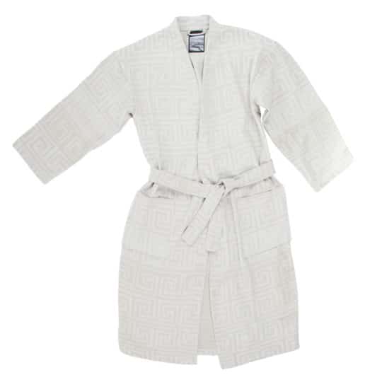 Bathrobe for men and women in l-xl, white, cotton, zoeppritz Sunny Leg