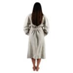Bademantel fuer Damen und Herren in S-M, weiss aus Baumwolle, zoeppritz Sunny Leg