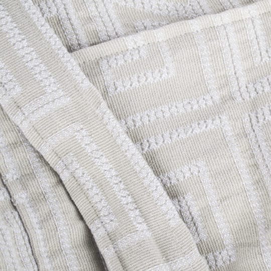 Bademantel fuer Damen und Herren in S-M, weiss aus Baumwolle, zoeppritz Sunny Leg