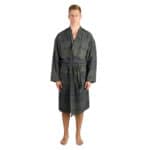 Bademantel fuer Herren und Damen in L-XL, jaegergruen aus Baumwolle, zoeppritz Sunny Leg