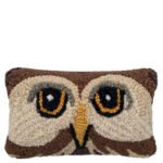Kissen mit Eulenmotiv 20x30cm, braun aus Wolle und Baumwolle, zoeppritz Wiseowl