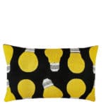 Cushion cover with lightbulb print in 50x70cm, black, zoeppritz bulb