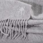 Blanket from cashmere, light grey in 130x180cm, zoeppritz Classic Cashmere