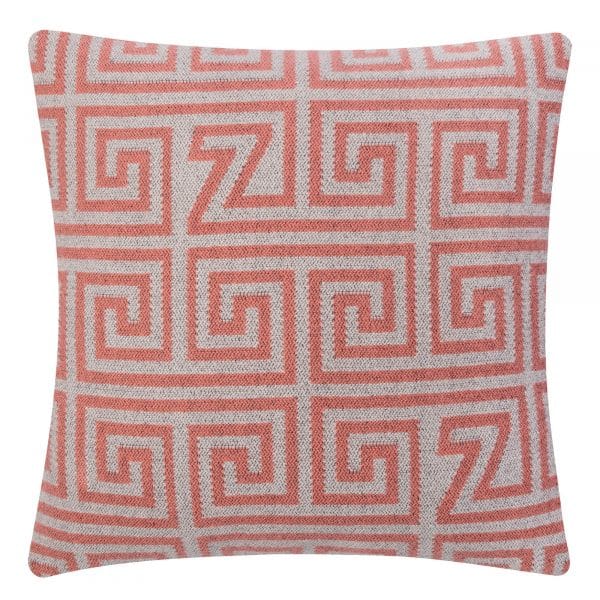 Kissen aus merino wolle und kaschmir, koralle in 45x45cm, zoeppritz, legacy