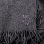 Blanket from cashmere, medium grey in 130x180cm, zoeppritz Classic Cashmere